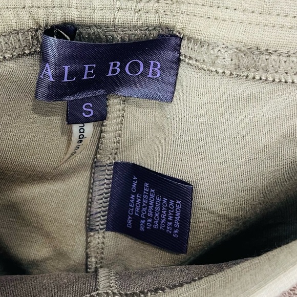 Hale Bob Two Set Bundle Brown Black Striped Faux Suede Leggings - Picture 3 of 7